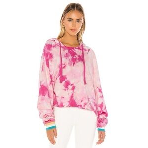 Spiritual Gangster Good PPL Stella Rocker Hoodie in Azalea Tie-Dye